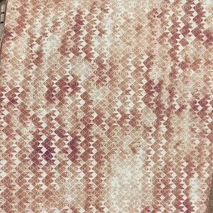 Pink and white Geometric Fabric by the yard